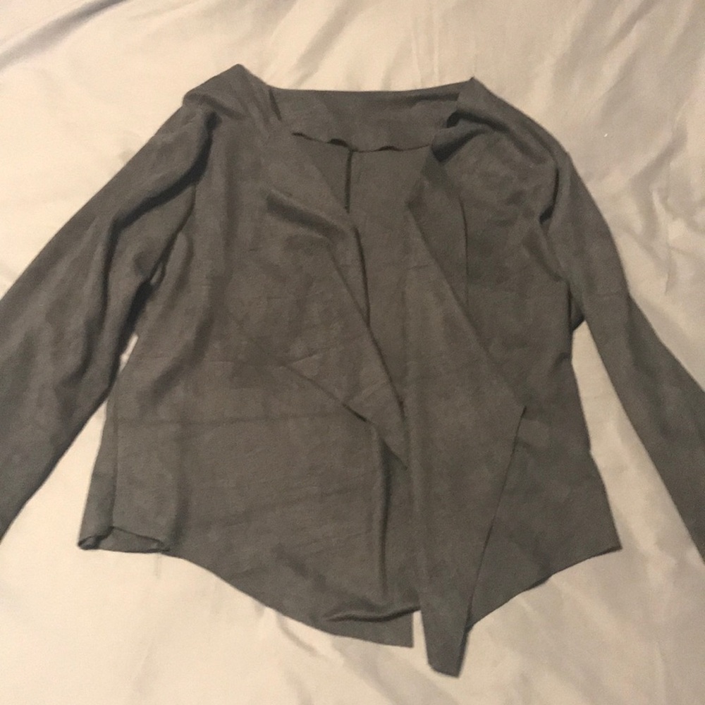 Faux Suede Blazer\Cardigan